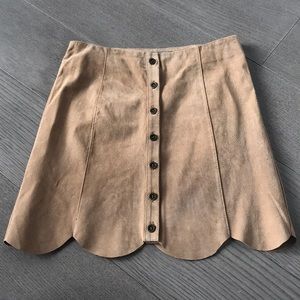 Suede Skirt XS
